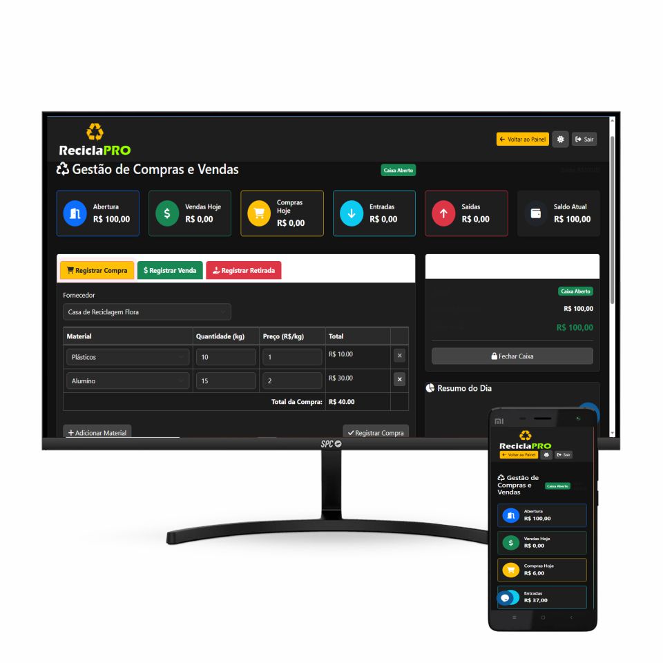ReciclaPRO Sistema Web para Empresas de Reciclagem - Imagem 5