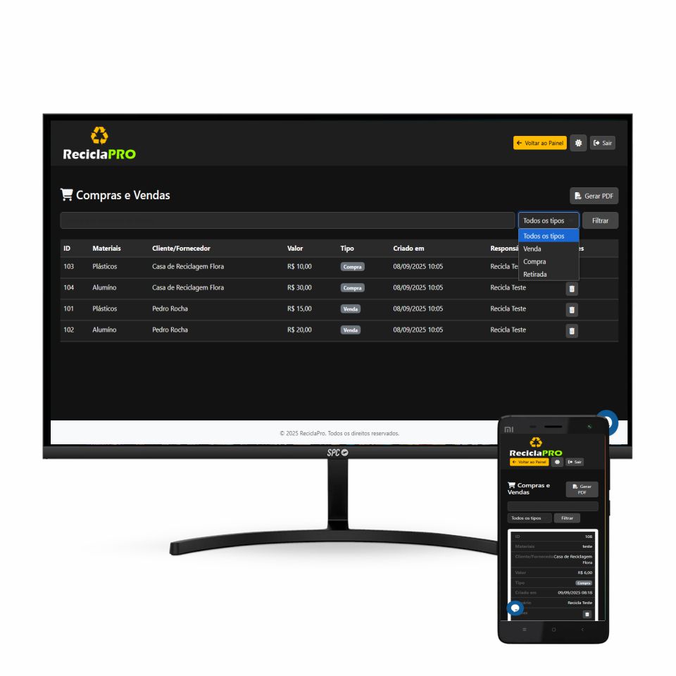 ReciclaPRO Sistema Web para Empresas de Reciclagem - Imagem 12